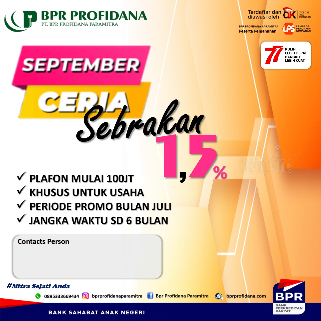 PROMO KREDIT SEBRAKAN 1,5
